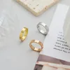 Classic Stainless Steel Cross with Zircon Love Rings for Women Men Couple Finger Ring Luxury Jewelry Wedding Party Gift