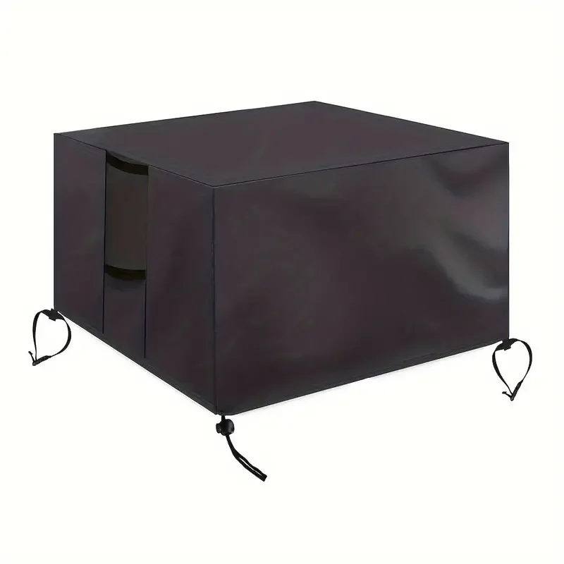 1pcs square gas fire pot cover suitable for most fire pit tables, waterproof heavy duty patio propane fire table cover 6