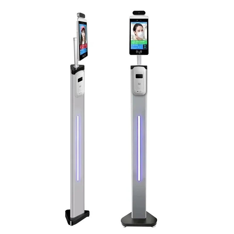 

8 inch LCD display Face recognition temperature detection alarm gate access control Wifi Ios Time Lock 1200ml dispenser