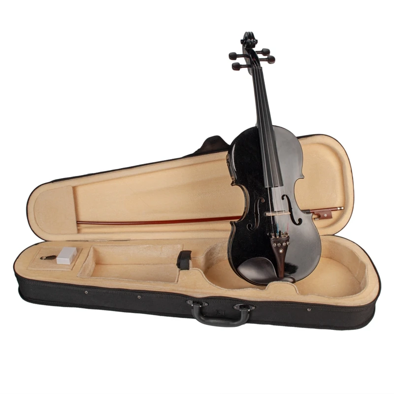 4/4 Full-Size Violin Solid Wood Body Ebony Accessories Acoustic Violin Electric Violin Accessories