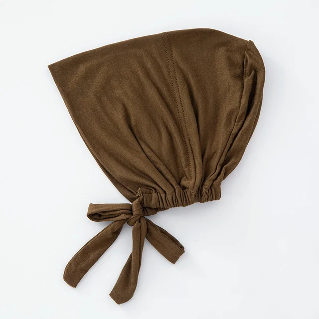 82 couleurs cravate dos sous-embouts mode femmes intérieur Hijab casquette musulmane Bonnet plaine islamique coton Spandex Jersey DEW sous-écharpe