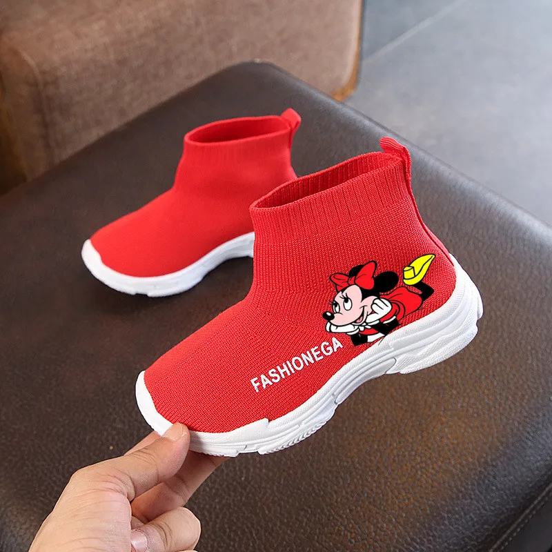 Disney children's cartoon Minnie non-slip soft sole Mickey Mouse casual shoes sports shoes student running