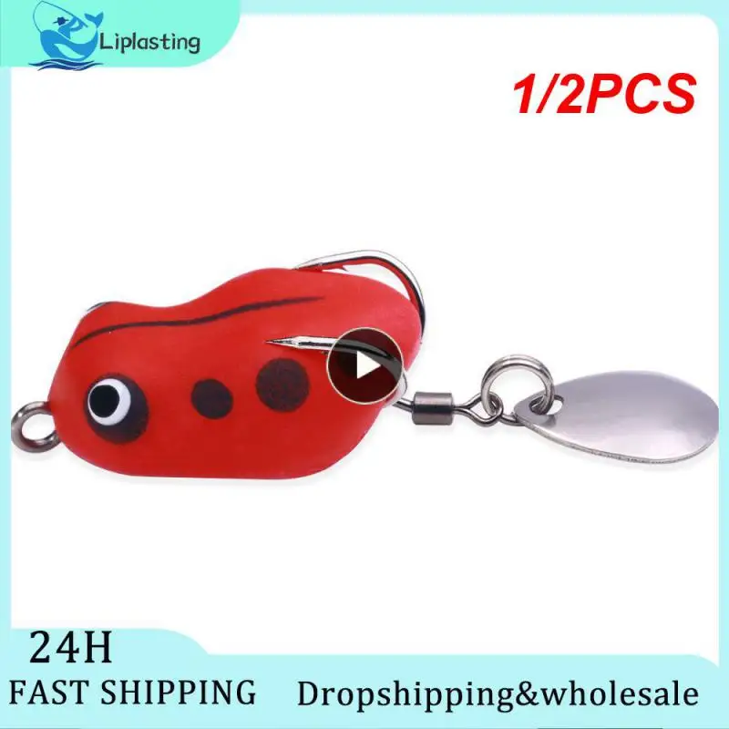 1/2Pcs Mini Thunder Frog Piccola Esca Finta Piccolo Pesce Nero Thunder Frog Luya Frog Fake