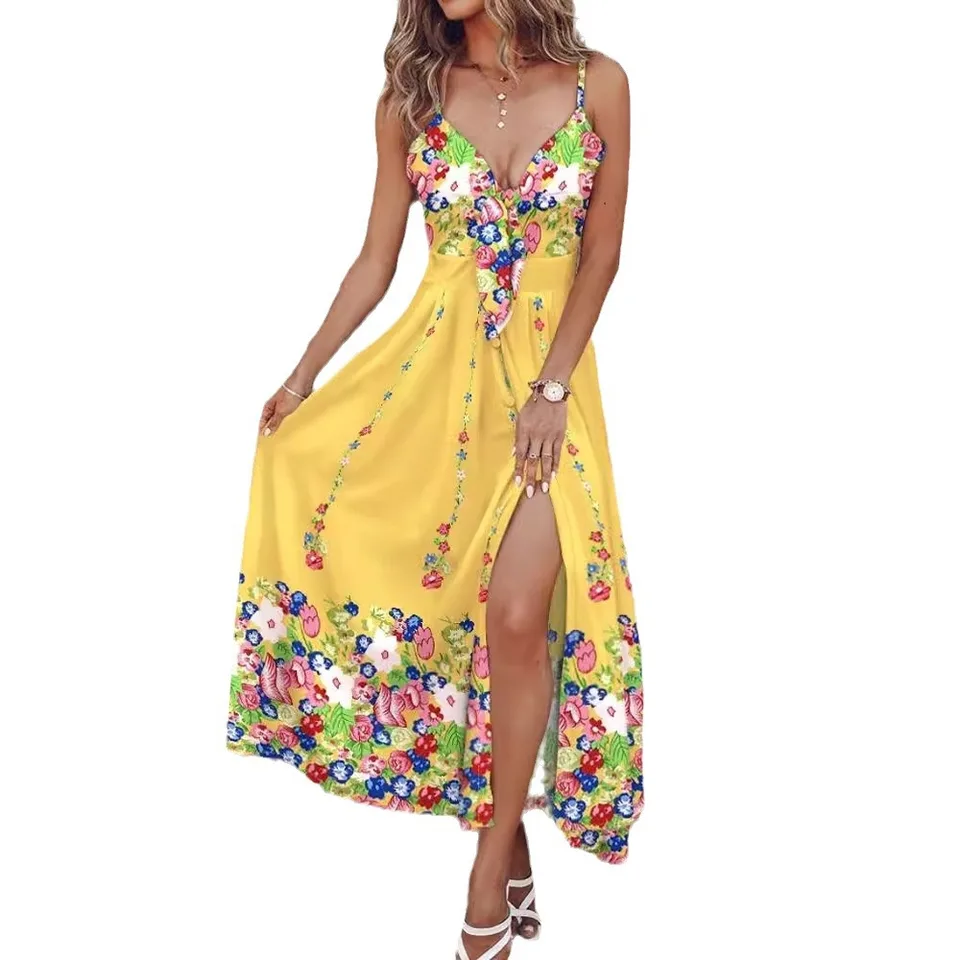 Women's Sexy Y2K Clothes Tie Dye Print Backless Side Slit