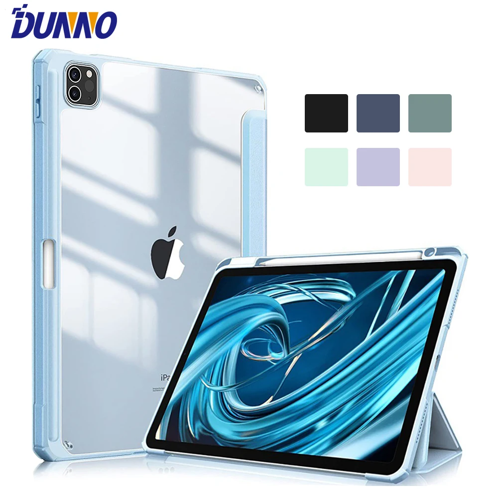 Transparent iPad Case 10.2 7th 8th 9th Case Air5 Air 4 10.9 Pro 11 9.7 PU Silicon Cover Funda