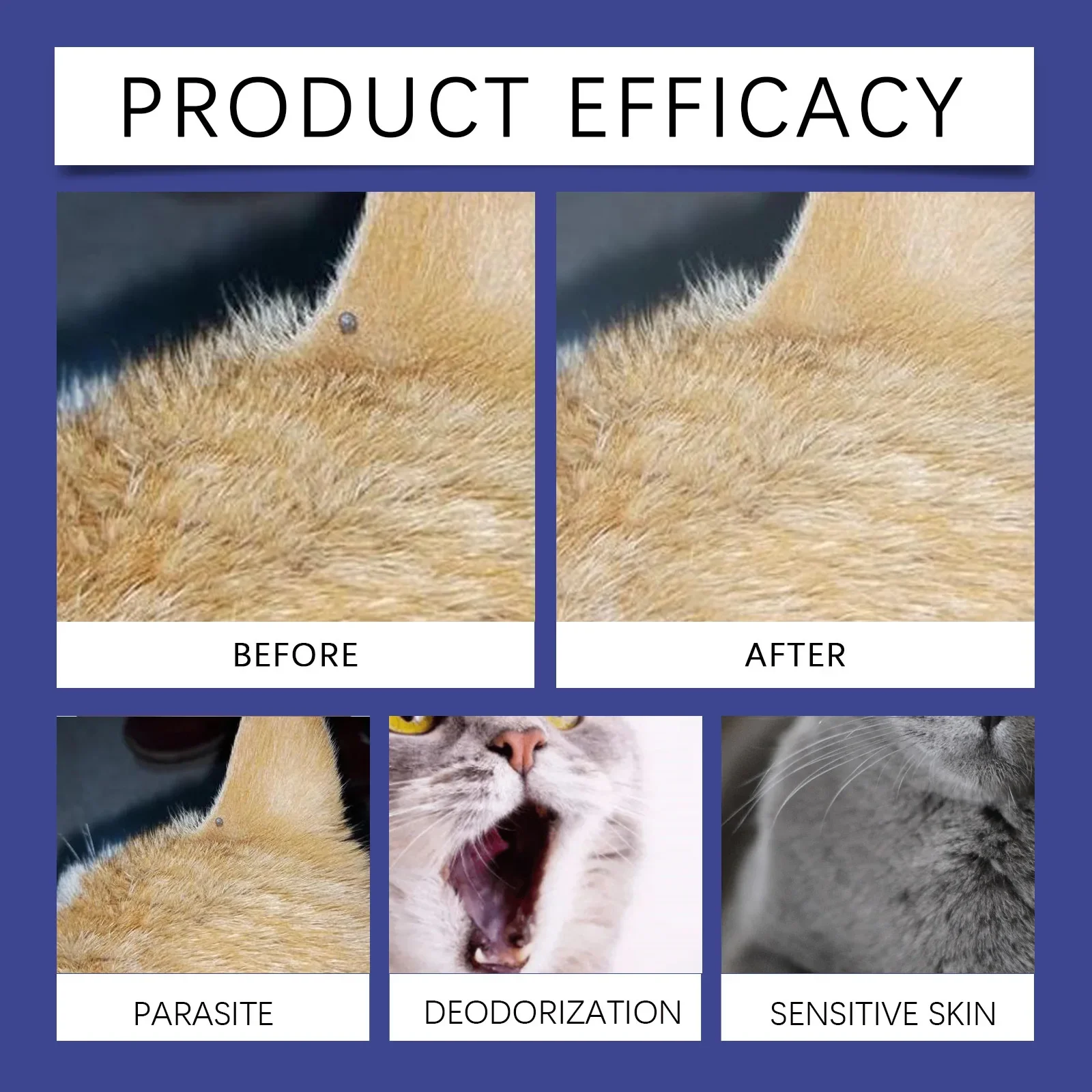 YEGBONG Pet Deodorant Spray, Cat and Dog Flea Liquid Deodorant Body Spray