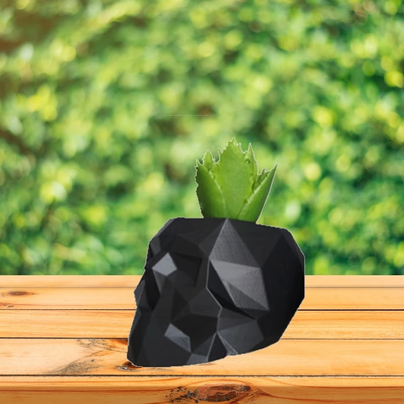 Concrete Flowerpot Mold Skull Pen Holder Mold Cement Container Silicone Mold Succulent Planter Concrete Vase Drop shipping