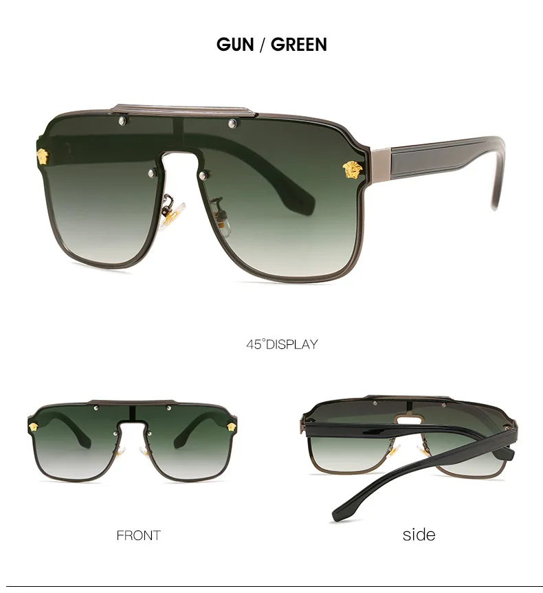 Oversized Fashion Sun Glasses For Men Women Wind-Proof Driver Goggles Large Full Frame Siamese-style Sunglasses 1pc