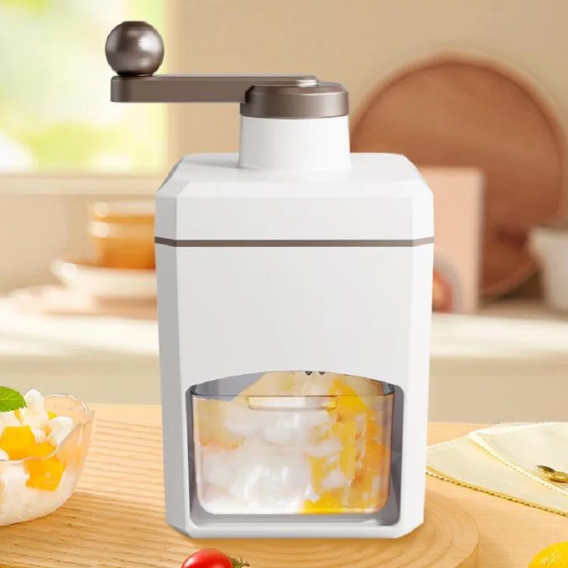 

Mini Ice Crusher Hand Operated Shaved Ice Milkshake Maker Household Portable Small Hail Machine Kitchen Tool