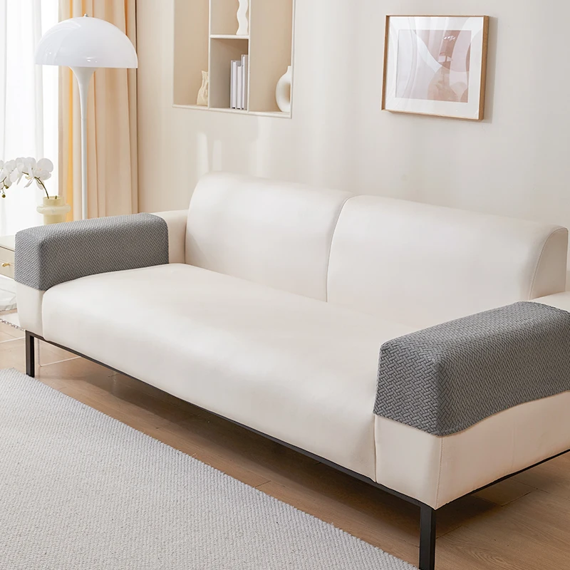 2pcs/setElastic sofa cover for pet friendly all season universal sofa cover, simple modern style anti slip sofa gloves 6