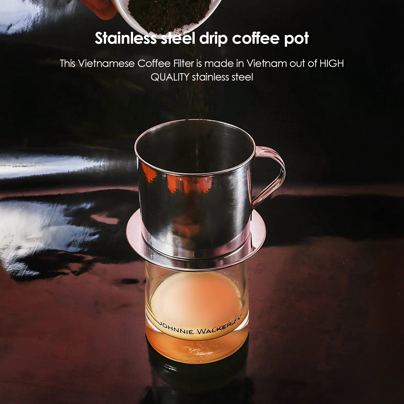 Vietnamese Coffee Filter Stainless Steel Maker Pot Portable Home Office Travel Camping Durable 115/135 165/310ML