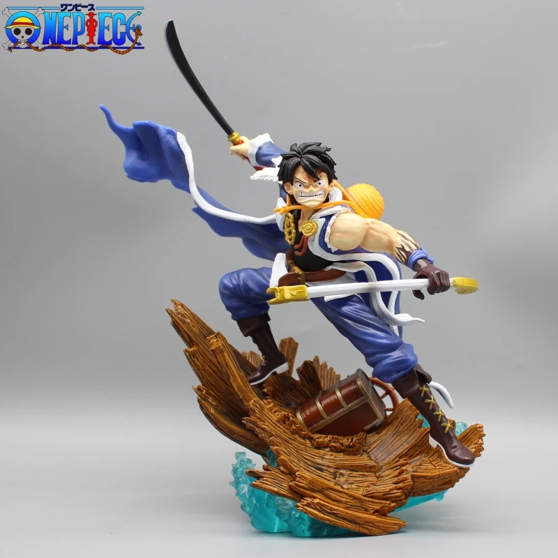 

One Piece Gk Iron Curtain Twilight Fantasy Luffy Collectible Figures Model Ornaments Animation Peripherals Resonance Toy Gift