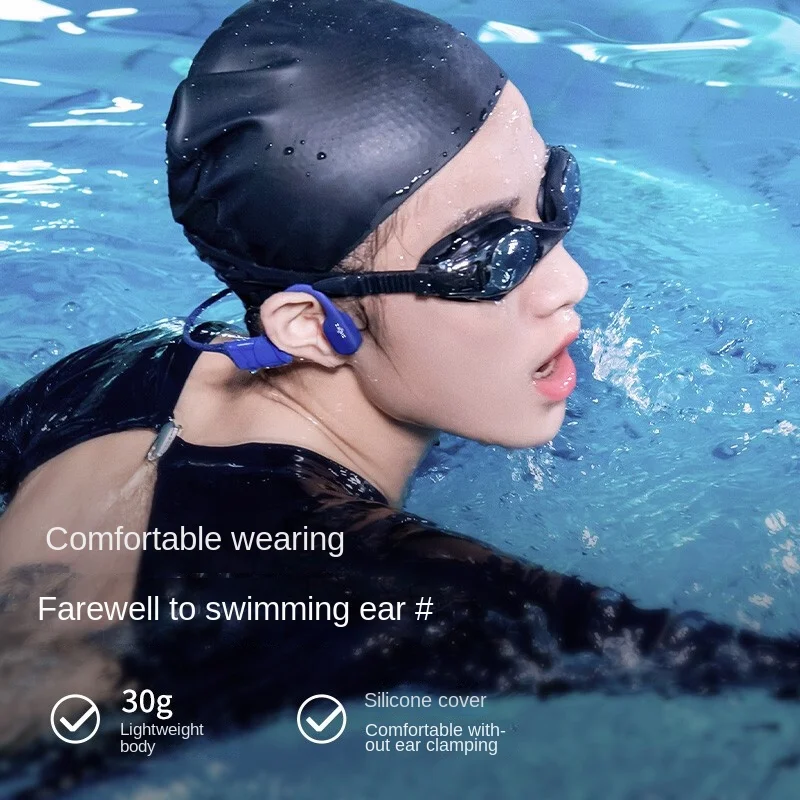 샥스 OpenSwim S700 골전도 스포츠 러닝용 무선 이어폰, 4GB MP3 음악 플레이어, IP68 방수