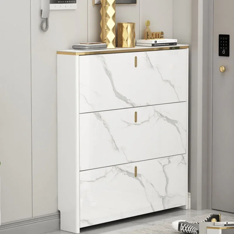 

Пыленепроницаемый современный шкаф для обуви, компактный вертикальный двухрядный стеллаж для обуви, роскошная мебель для гостиной