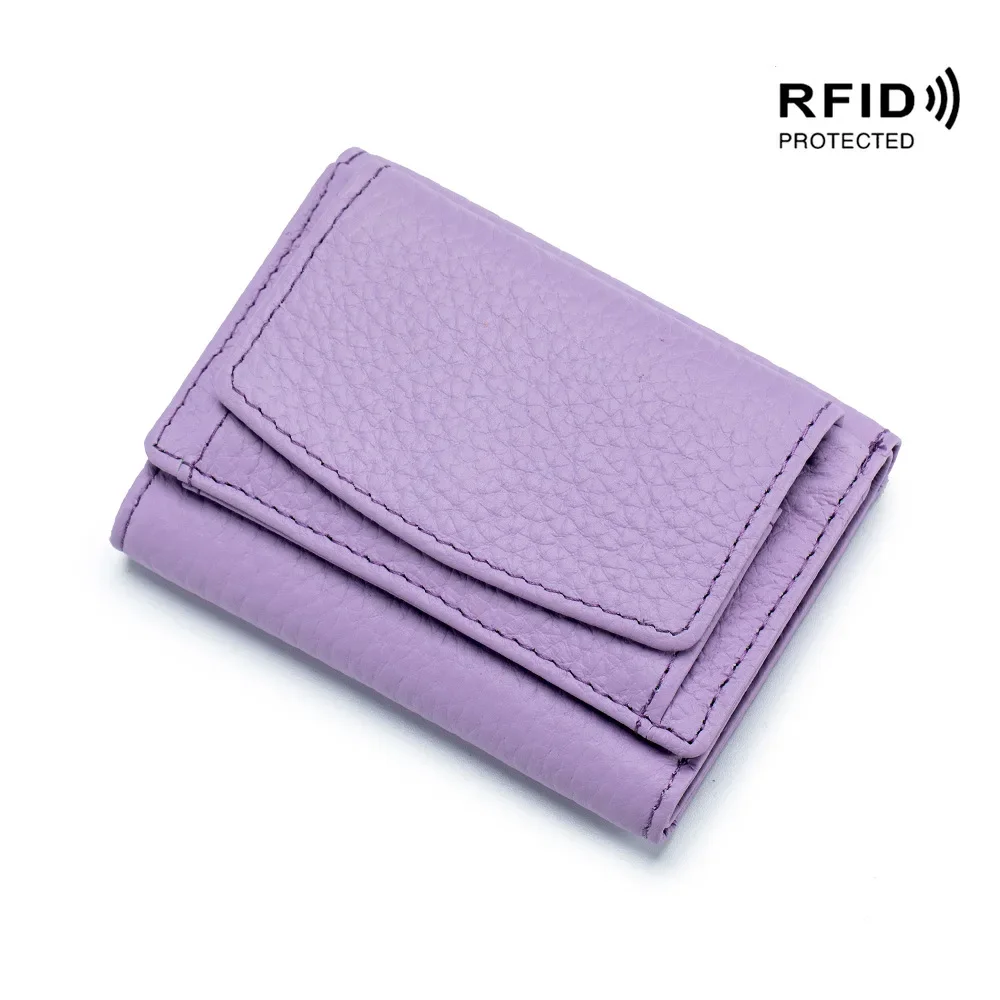 Women's Genuine Leather Fashion Wallet with Mini Coin Pocket and RFID Blocking