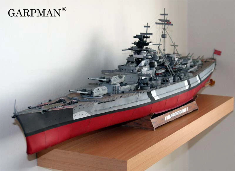 3D DIY World War II Germany Bismarck GPM182 Complete Version Paper ModelON