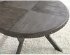 Contemporary Metal Round Coffee Table in Weathered Gray 3