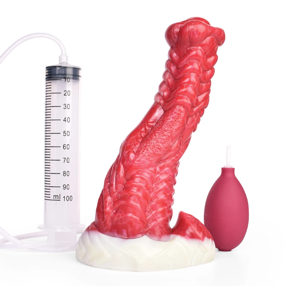 NNSX Big Animal Dildos Hellfire Color Horse med dubbelhövdad fitta och anus Dual-use G Spot Stimulate Sex T_voghion.com