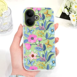 Candy Colored Bright Flowers Phone Case for Vivo V23 Pro 5G (Grass Green)