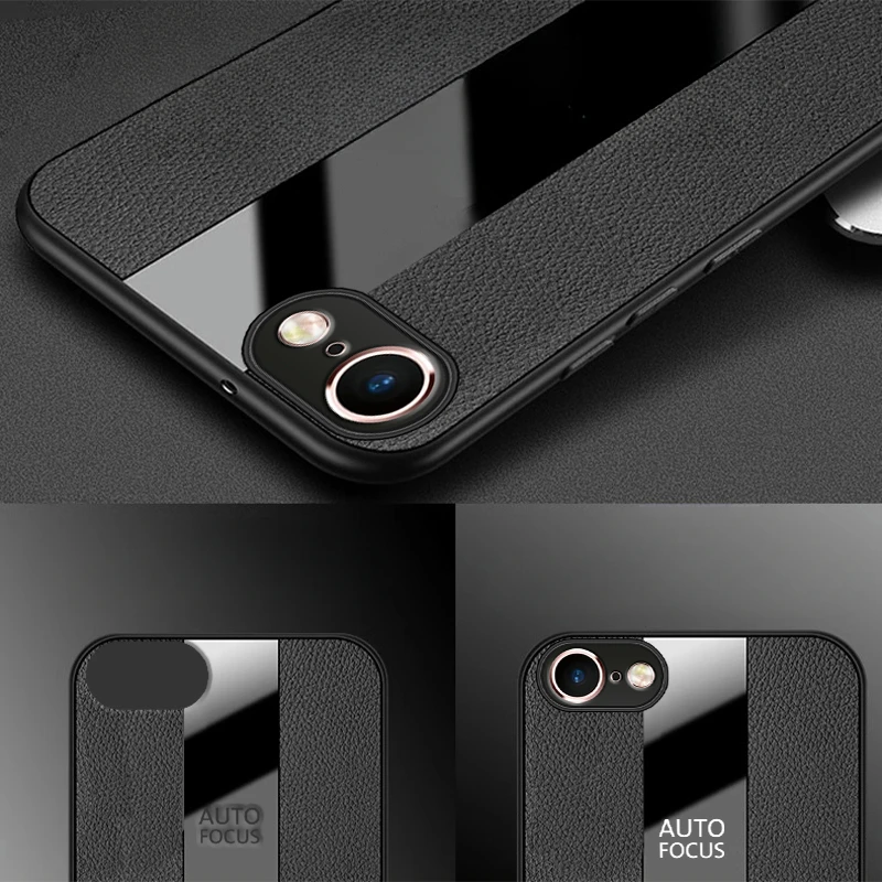 Luxury PU Leather Magnetic Ring Stand Shockproof Cover Bumper