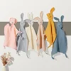 Baby Cotton Muslin Comfortable Blanket Cute Cat Doll For Infant Kids Sleep Appease Towel Children Rabbit Saliva Scarf 1