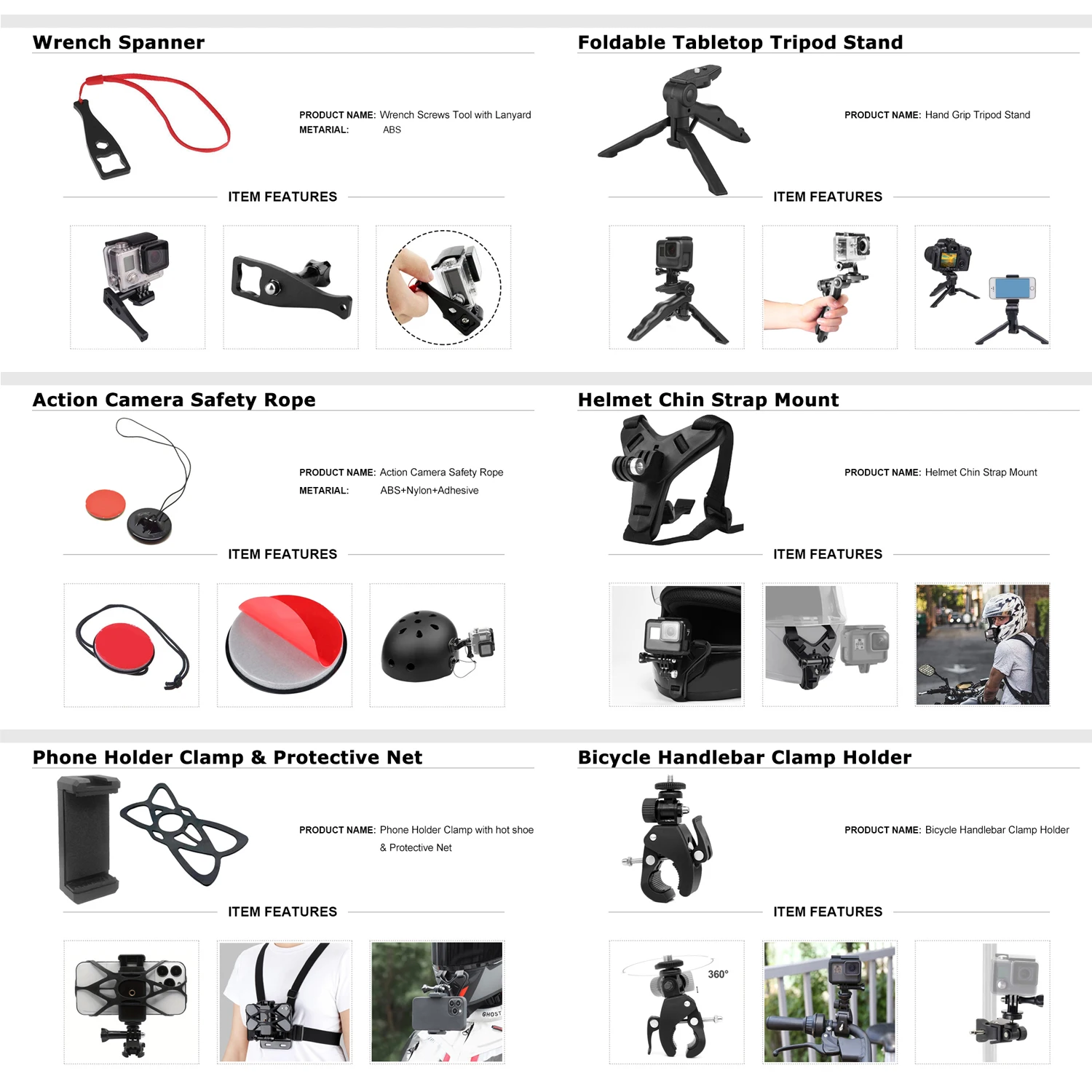 Reflex Camera 59-in-1 Action Camera Accessories Kit Compatible With GoPro Hero 13, 9-12, DJI Osmo Action 2, 3, 4, Pro 5, Insta360 Ace Pro/Ace Pro 2 Akaso And Other Sports Cameras & Durable Case - Foto 2