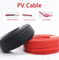 Câble solaire PV 8/10/12/14/16AWG fil de cuivre étamé fil PV pour voiture extérieure RV bateau Marine maison panneau solaire utilisation 10/6/4/2.5/1.5mm2 6