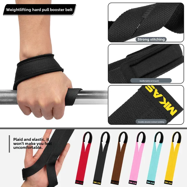 New Gym Lifting Straps Barbell Deadlift Booster Belt Fitness Anti-slip Hand Wraps Wrist Straps Fitness Training Auxiliary Belt 4