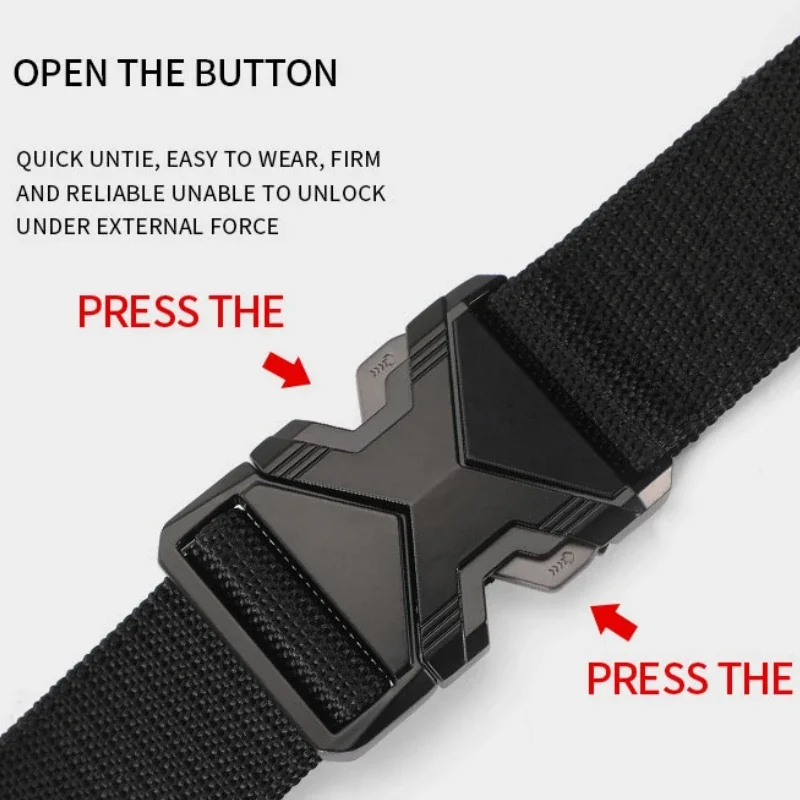 5 Stile Der neue Herrengürtel 125 cm Schnallengürtel Nylon geflochtener leichter atmungsaktiver Alltags-Pendler-Herrengürtel – Detail 6