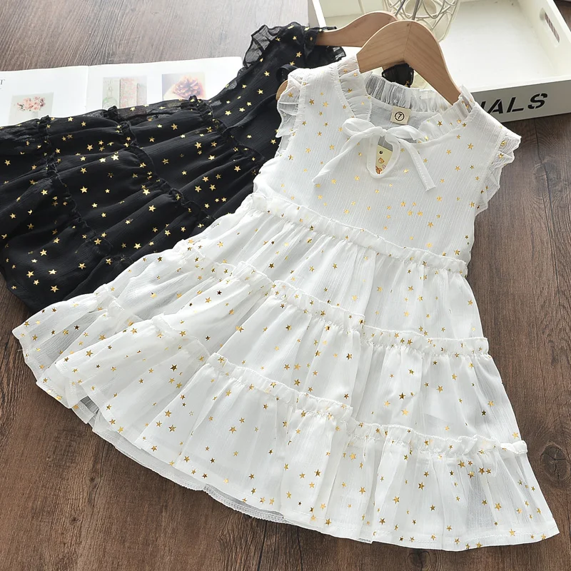 Menoea Girls Wedding Dress Summer Fashion Girl Kids Party Dresses Starry Sequins Outfits Gown Children Princess Clothes girls dress princess costume