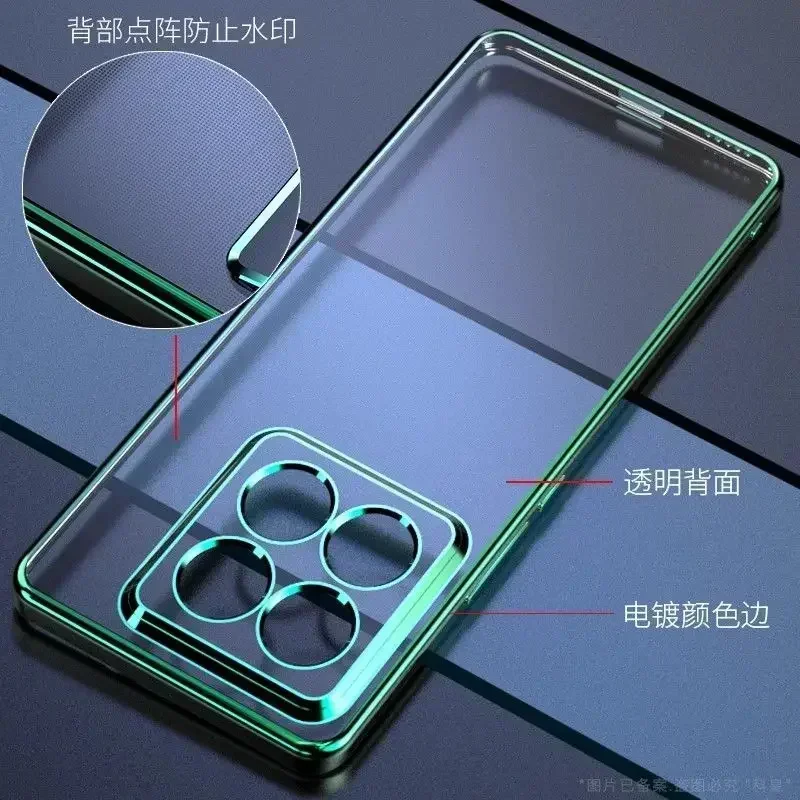 Soft Silicone Transparent Shockproof Case with Electroplated Frame TPU Cover