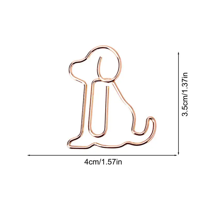 1pcs Creative Bookmark Clips Lovely Dog Shaped Paper Clips Office Supplies Metal Bookmark Cute Paper Pin Planner Accessories