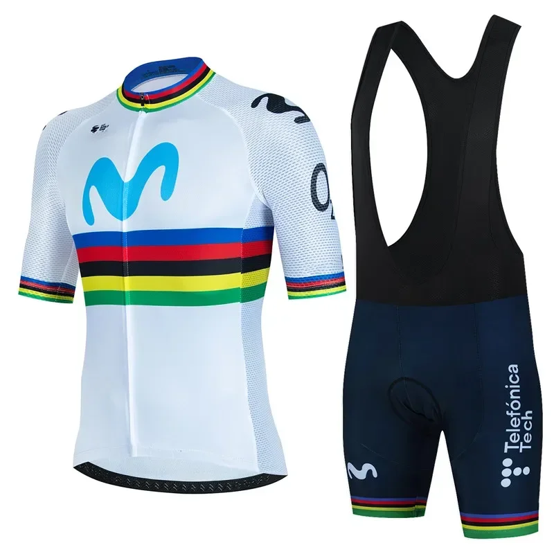 Movistar Summer Pro Team Cycling Jersey Set Men Bicycle Clothing Suit Breathable Mountain Bike Clothes Maillot Ciclismo Hombre 5