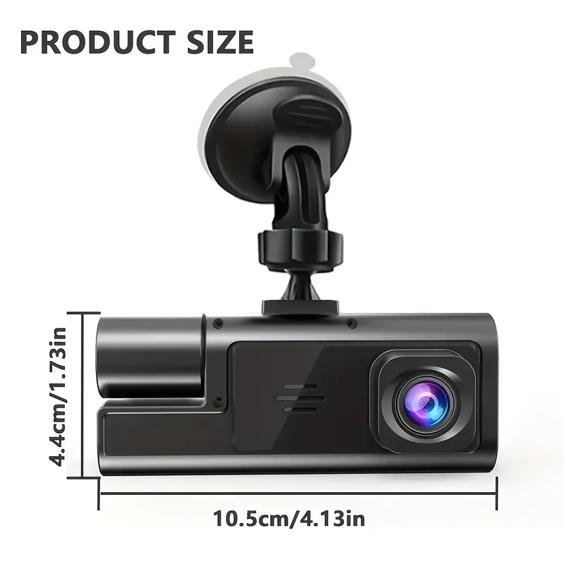 3 Camera Car DVR Mini 1080P Inside Vehicle Dash Cam Three Channel DVRs Recorder Video Registrator Mini Dashcam Camcorder
