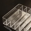 Clear 7-Compartment Plastic Makeup Organizer - Cosmetic Storage Tray for Bathroom Essentials, Lipstick & Eyeshadow Holder 4
