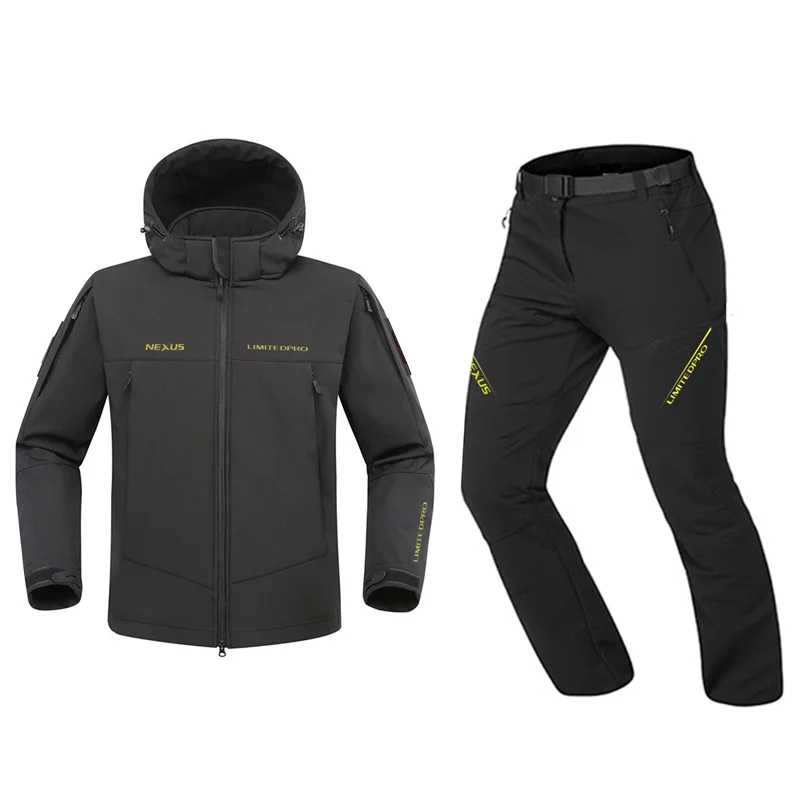 2022 Winter Men's Fishing Suit Outdoor Warm Windproof Fleece Soft Shell
