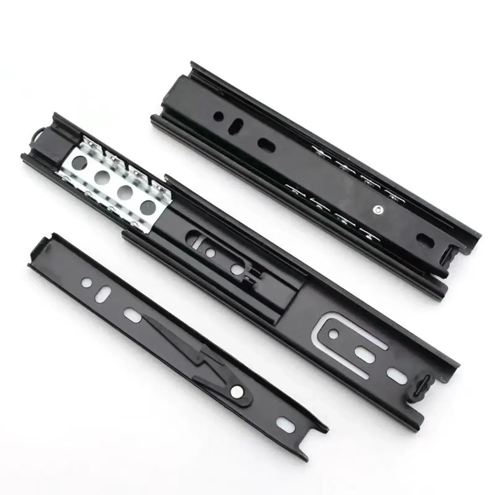 45mm Drawer Slides Wide 5"6"8" Ultra Short Small Drawer Slides Folding Three -Section Guide Cabinet Furniture Hardware