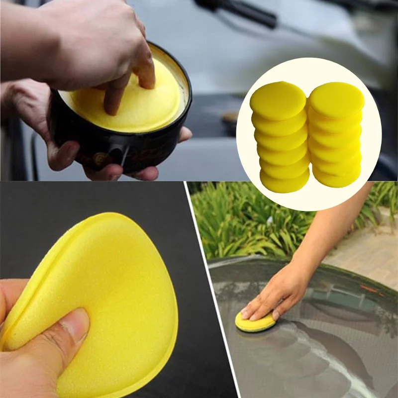 Car Foam Sponge 1/6/12pc Foam Sponge Wax Applicator Cleaning Detailing