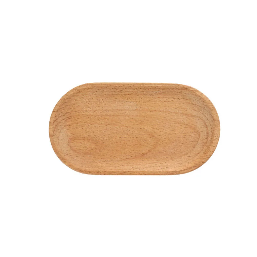 

Wooden Tray Dessert Plate Environmentally Kitchen Tool Snack Dried Fruit Plate Woodware Paint-free Practical Durable