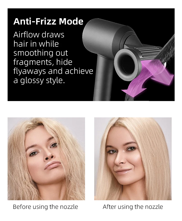 Description Picture 6 of itemAnti-Flying Nozzle For Dyson Supersonic Hair Dryer HD15 Accessories New Flyaway Dryer Attachment Nozzles 200 â„ƒ without Melting