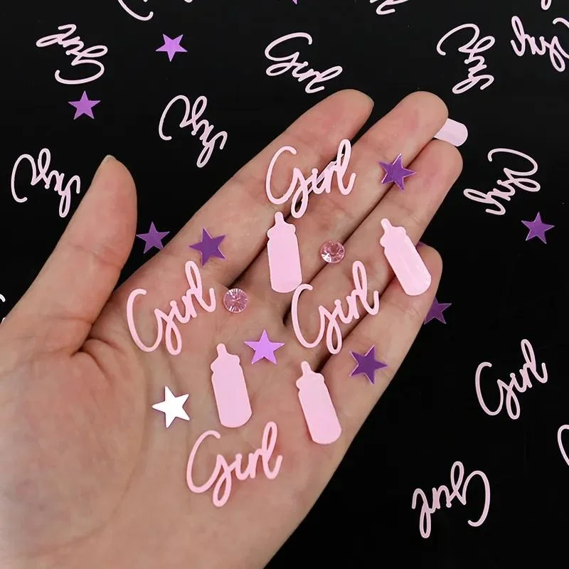 100 coriandoli per baby shower, decorazioni da tavolo per