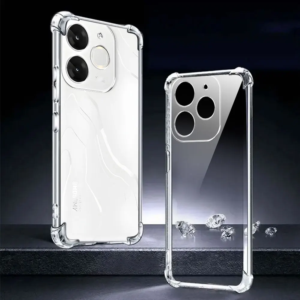 Shockproof Airbag Clear Silicone Phone Case - Soft TPU Back Cover Bumper