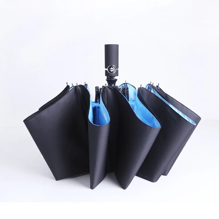 Folding Double Umbrella for Men Women Outdoor Solid Color Business Fully Automatic