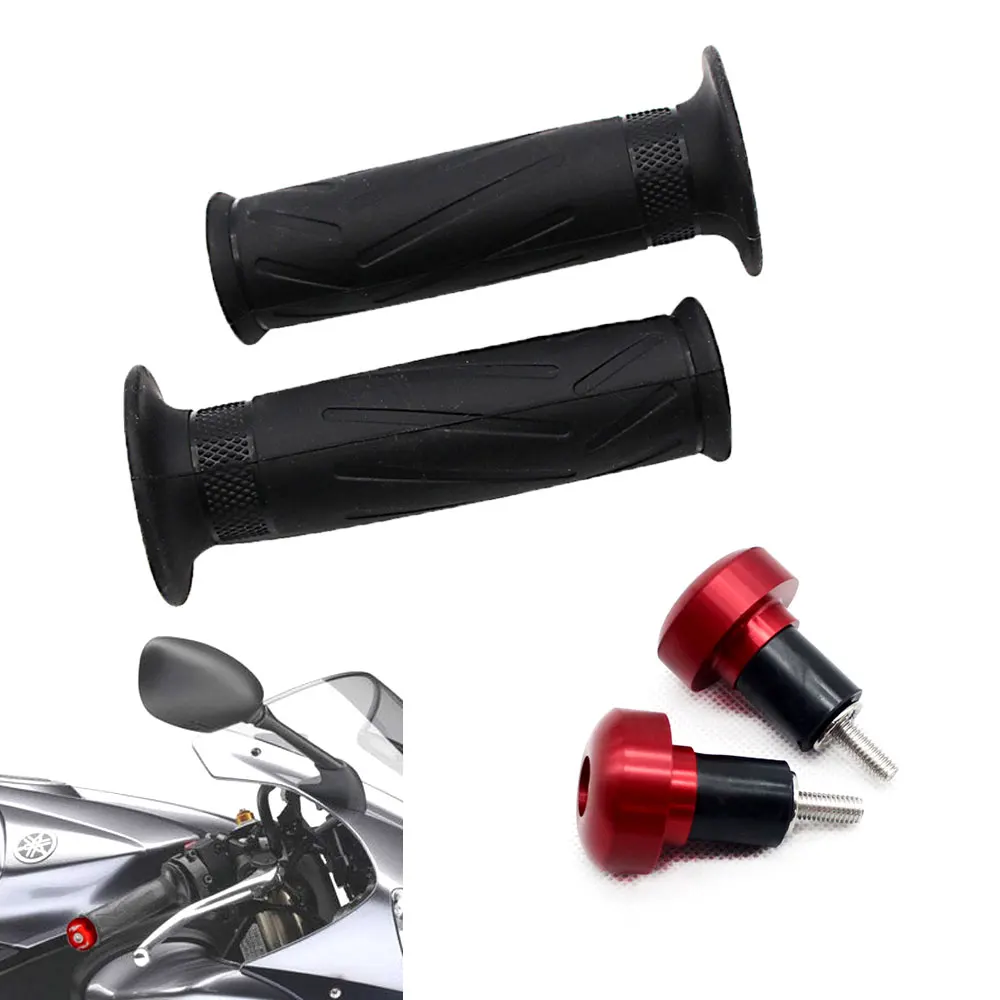

Ручные ручки, наконечники, наконечники, ползунок для YAMAHA YZF R1, YZF-R1, рычаг управления мотоциклом, латексный захват, наконечник стержня, противовес