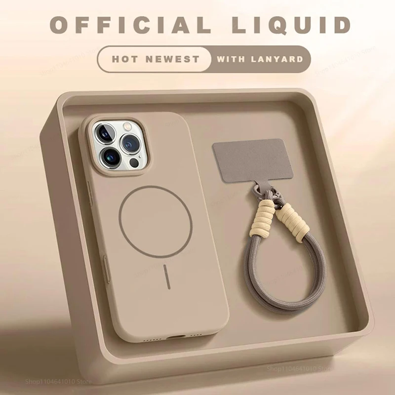 Luxury Magnetic Wireless Charging Lanyard with Silicone Strap Cover