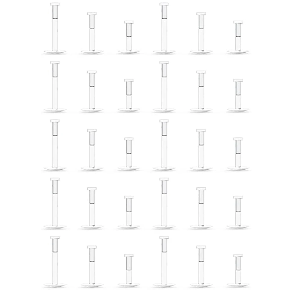 Value Pack 14-16GA Clear Bioflex 3mm Flat Push Top Lip Ear Nose Piercing Retainers piercing jewelry ear piercing jewelry body piercing jewelry body jewelry Lot of 10