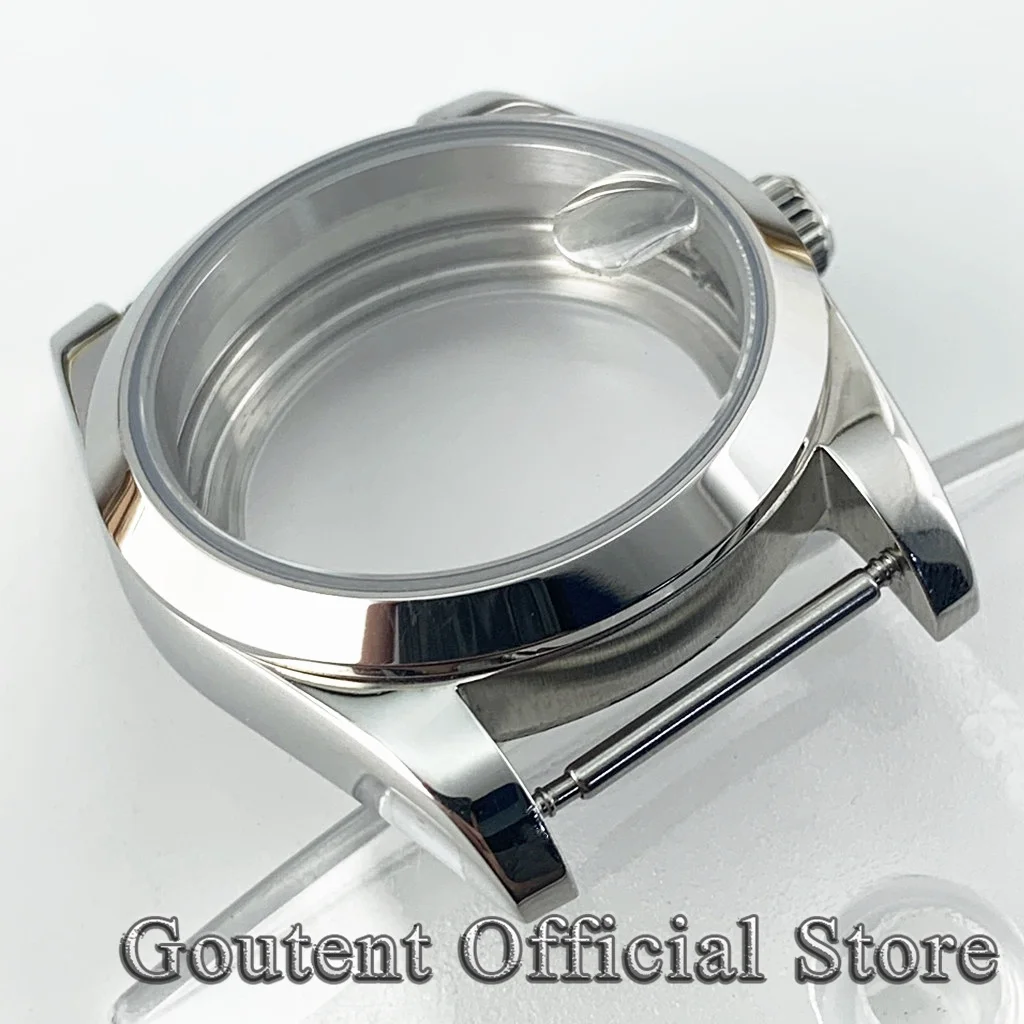 Goutent 실버 사파이어 크리스탈 케이스 스트랩, PT5000, NH34, NH35, NH36, Miyota 8215, ETA, 2824, ST2130, 자동 무브먼트, 36mm, 39mm