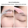 2Pcs Eyebrow Scissors with Comb Professional Precision Eyebrow Trimmer Set Eyebrows Razor Eyebrow Grooming Kit Hair Removal Tool 2