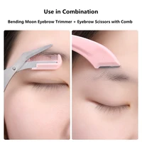 2Pcs Eyebrow Scissors with Comb Professional Precision Eyebrow Trimmer Set Eyebrows Razor Eyebrow Grooming Kit Hair Removal Tool 2