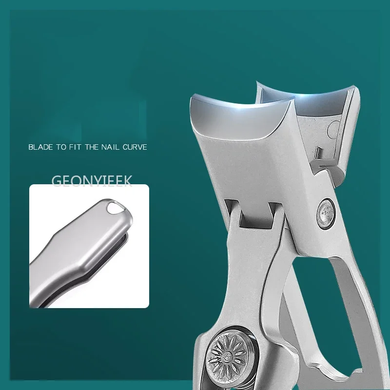 Portable Ultra Sharp Nail Fingernail Clipper Steel Wide Jaw Opening Anti Splash Manicure